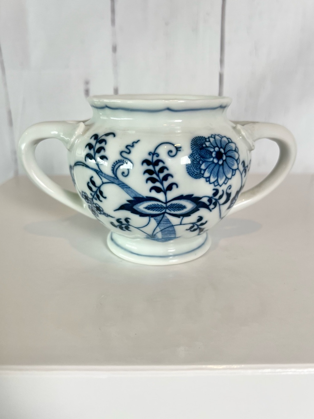 Vintage Blue Danube "Blue Onion" Pattern Double-Handled Sugar Bowl no lid